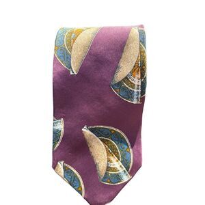 Vintage‎ Christian Dior Purple Tie 100% Silk monsieur neck Tie Retro